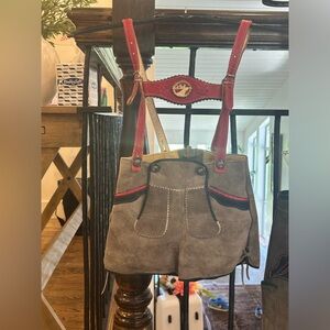 Vintage suede And Leather Authentic German Lederhosen child small